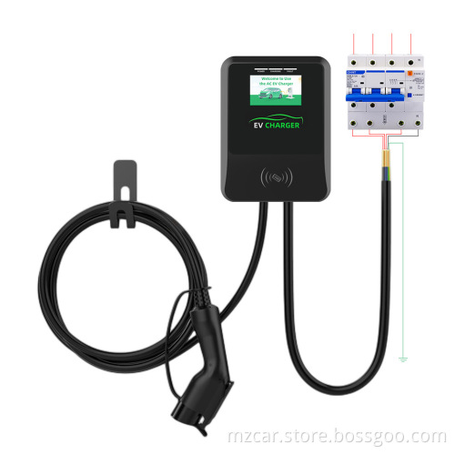 Auto-oplaadstapel European Standard American Standard OCPP WiFi 4G App Bluetooth RFID PEN BESCHERMING 16A-32A Verstelbaar
